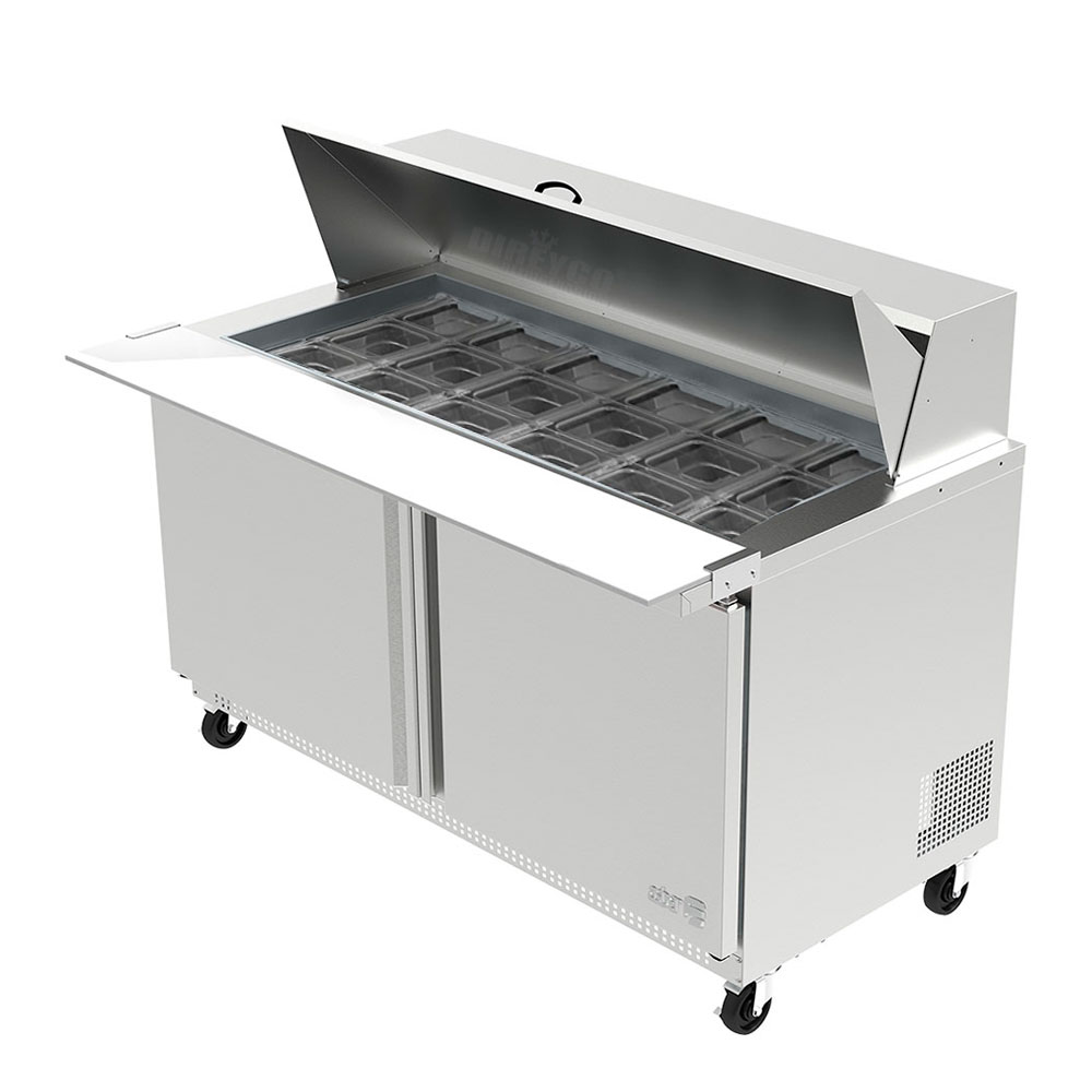 Mesa Refrigerada Asber Aptm 48 18 Para Preparación De Ensaladas Con Insertos 4911