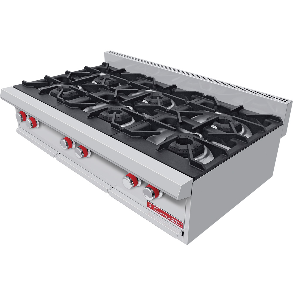 Parrilla Coriat PCV-6 HD De 6 Quemadores, 3 Parrillas En Hierro Gris Y ...