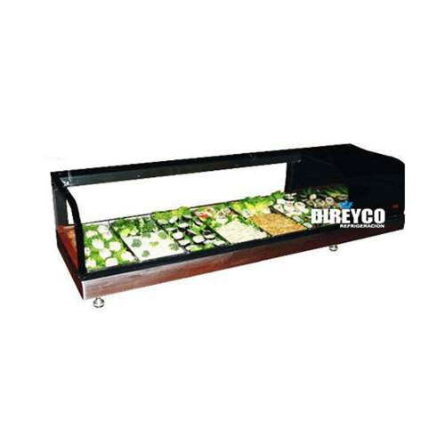 Vitrina Masser RHNVSH-1500 Para Sushi Cristal Curvo Para 6 Insertos